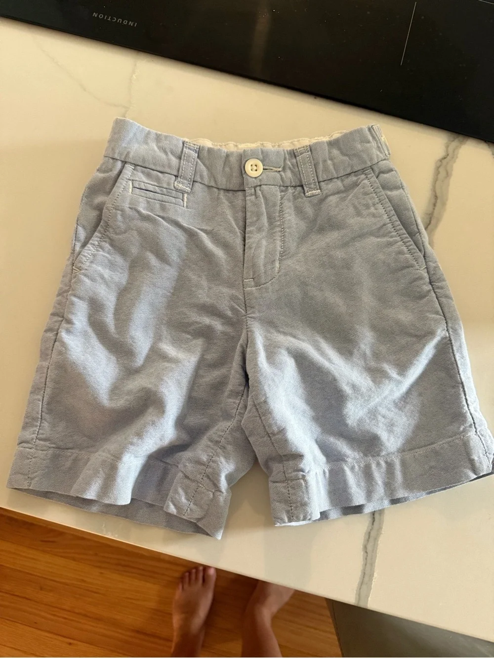 Polo Light Blue Cotton Shorts